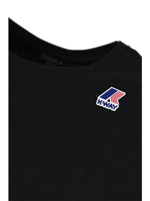 T-shirt in cotone con logo Black pure K-WAY | K 007JE0USY